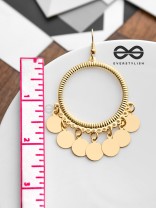 The Circular Charm Danglers - The Golden Charm Collection