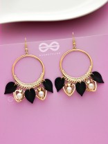 The bonafide elegance - leaf and pearl detailed danglers
