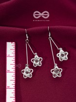 The Dangling Shimmery Star Earrings