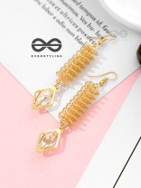 Spiralling in Style - Casual Golden Danglers