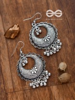 The Intricate Mesh Chandbalis- Oxidised Boho Earrings