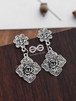 Mystique Magnificence ethnic ecstasy floral earrings