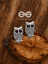 The Little Embellished Owls - Tiny Trinket Earrings