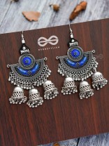 The Bohemian Allure - Meenakari Triple Jhumki Danglers