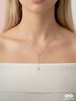 Wrapped In The Night-Sky - Golden Neckpiece With Anti-Tarnish Coating 