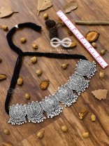 The Statement Lotus Choker - Oxidised Boho Collection