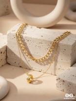 The Girl-Boss Statement - Golden Layered Neckpiece With Anti-Tarnish Coating 