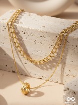 The Girl-Boss Statement - Golden Layered Neckpiece With Anti-Tarnish Coating 