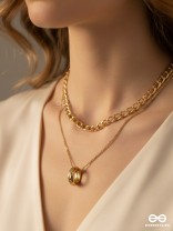 The Girl-Boss Statement - Golden Layered Neckpiece With Anti-Tarnish Coating 