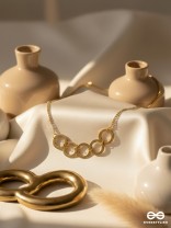 The Elegant Luxury - Golden Statement Neckpiece With Anti-Tarnish Coating 