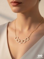 The Elegant Luxury - Golden Statement Neckpiece With Anti-Tarnish Coating 