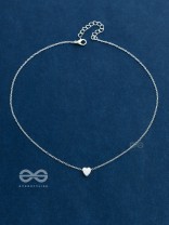 The Dainty Heart Neckpiece - Silver