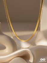 The Woman of Elegance - Golden Multilayered Neckpiece