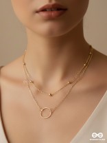 The Lavish Layers Of Elegance - Golden Multilayered Neckpiece With Anti-Tarnish Coating 