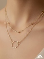 The Lavish Layers Of Elegance - Golden Multilayered Neckpiece With Anti-Tarnish Coating 