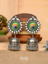 The Artsy Peacocks - Oxidised Boho Jhumkis