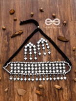 A Statement in Bohemian Elegance - Mirror Choker Set