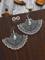 A Statement of Bohemian Elegance - Oxidised Boho Earrings