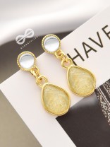 The Entangled Chic - Statement Golden Dangler Earrings