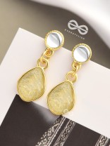 The Entangled Chic - Statement Golden Dangler Earrings