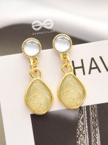 The Entangled Chic - Statement Golden Dangler Earrings