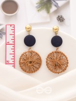 The Chic Woven Chakras (Brown) - Statement Dangler Earrings