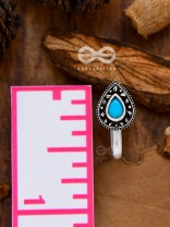 The Intricate Droplets - Embellished Non-pierced Nosepin (Turquoise)