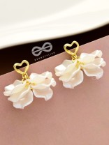 The Heart Fairy- Golden Embellished Earrings