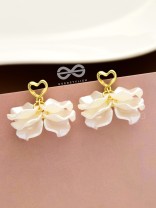 The Heart Fairy- Golden Embellished Earrings