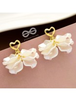 The Heart Fairy- Golden Embellished Earrings