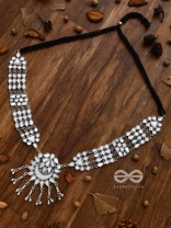 Simply a Class Apart - Gorgeous Statement Mirror Neckpiece And Earrings Set