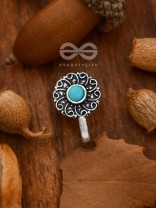 The Embellished Whirlwind - Oxidised Non-pierced Nosering (Sky blue)