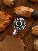 The Embellished Whirlwind - Oxidised Non-pierced Nosering (Black)