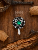 THE ARTSY MOTIFS - NON-PIERCED NOSEPIN (GREEN)