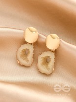 The Snowball Effect- Golden Embellished Earrings