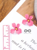 The Floral Finesse - Gorgeous Statement Studs (Pink)