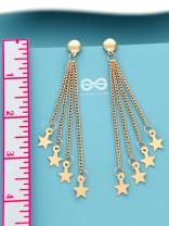 Shimmer like a Star - Statement Golden Danglers