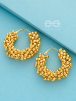 A Glimmer of Shimmer - Playful Embellished Hoops (Golden)