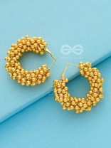 A Glimmer of Shimmer - Playful Embellished Hoops (Golden)