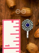 The Noble Motifs - Non-Pierced Boho Nosepin (Sapphire Blue)