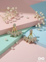 The Arctic Shrub- Golden Rhinestones Ear Jackets