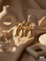 Delicate Interwined Gold Chain Dangler Earrings