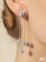 The Crystal Constellation - Statement Golden Earrings
