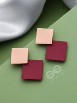 Colourblock Geometric Glam - Statement Dangler Earrings