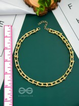 The trail of Connection - Golden Statement Neckpiece