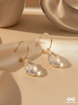 The Aqua Chique - Golden Statement Earrings