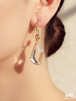 The Aqua Chique - Golden Statement Earrings