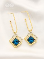 The Whimsical Heart of the Ocean - Golden Statement Earrings