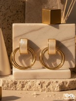 Loop a Hoop - Statement Golden Earrings