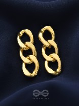 I'm a Badass - Golden Chain Link Earrings